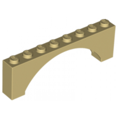 tan arch 1 x 8 x 2 raised