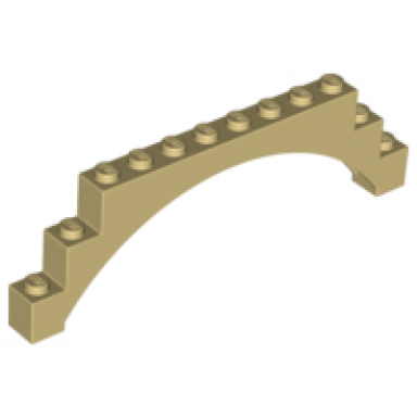tan arch 1 x 12 x 3 raised arch with 5 cross supports