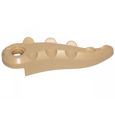 tan alligator crocodile tail with hole
