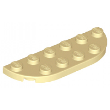 tan plate round corner 2 x 6 double