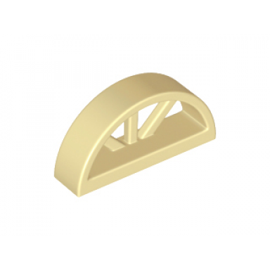 tan window 1 x 4 x 1 2 3 with spoked rounded top