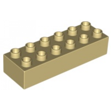 tan duplo brick 2 x 6