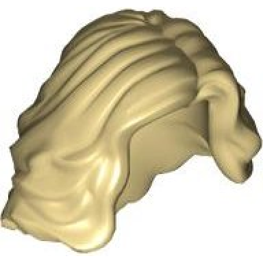 tan minifigure hair female mid-length wavy