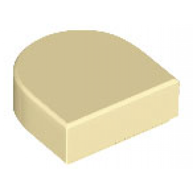 tan tile round 1 x 1 half circle extended