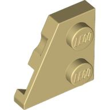 tan wedge plate 2 x 2 left