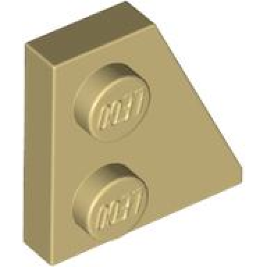 tan wedge plate 2 x 2 right