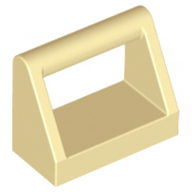 tan tile modified 1 x 2 with bar handle