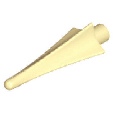 tan minifigure weapon spear tip with fins