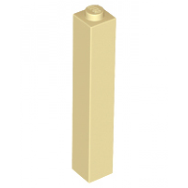 tan brick 1 x 1 x 5 - solid stud