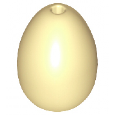 tan egg with small pin hole