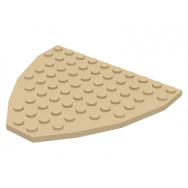 tan wedge plate 9 x 10 boat bow plate