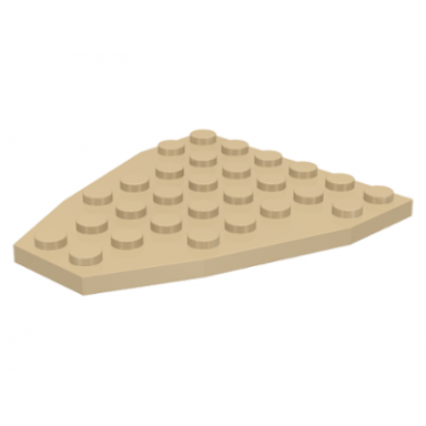 tan wedge plate 7 x 6 without stud notches boat bow plate