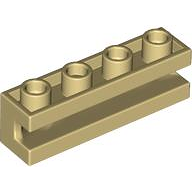 tan brick modified 1 x 4 with channel
