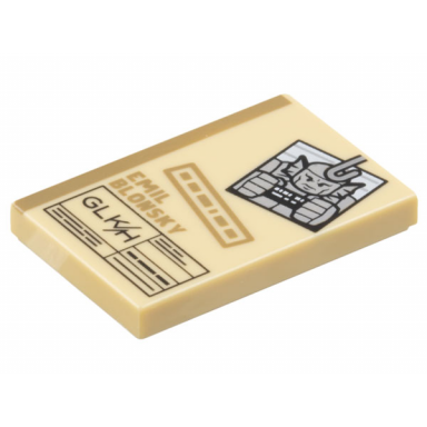tan tile 2 x 3 with legal file with dark tan emil blonsky black glk h and minifigure mugshot pattern