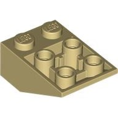 tan slope inverted 33 3 x 2 with hollow round bottom tube