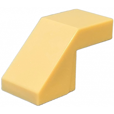 tan slope 45 2 x 1 with cutout without stud