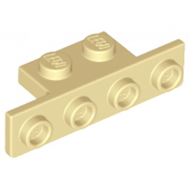 tan bracket 1 x 2 - 1 x 4 with rounded corners at the bottom