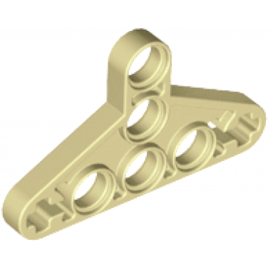 tan technic liftarm modified triangle thin 3 x 5 with full supports