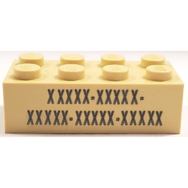 tan brick 2 x 4 with minecraft variable code pattern