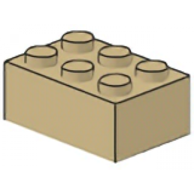 tan magnet brick 2 x 3