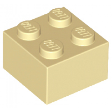 tan brick 2 x 2