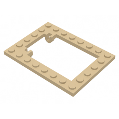 tan plate modified 6 x 8 trap door frame horizontal