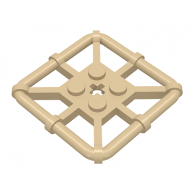 tan plate modified 2 x 2 with bar frame square
