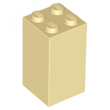 tan brick 2 x 2 x 3