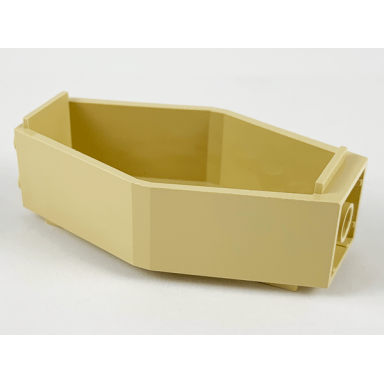tan container coffin base