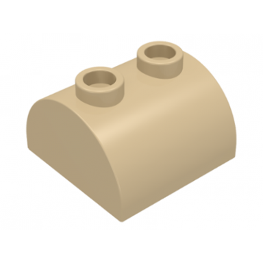 tan slope curved 2 x 2 double with 2 hollow studs