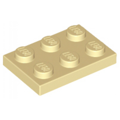 tan plate 2 x 3