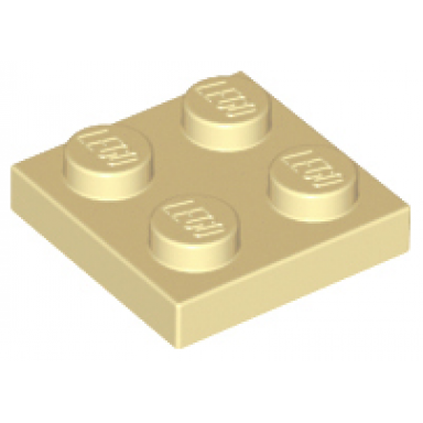 tan plate 2 x 2