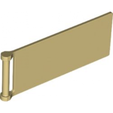 tan flag 7 x 3 with bar handle