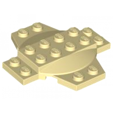 tan plate modified 6 x 6 x 2 3 cross with dome