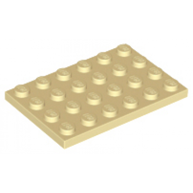 tan plate 4 x 6