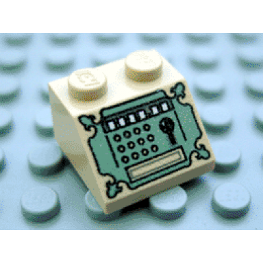 tan slope 45 2 x 2 with sand green cash register pattern