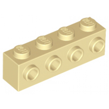 tan brick modified 1 x 4 with studs on side