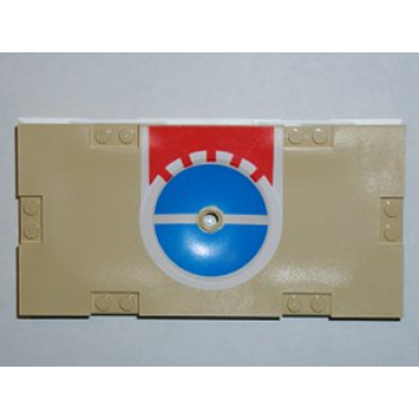 tan sports field section 8 x 16 with basketball free-throw line pattern