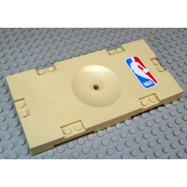 tan sports field section 8 x 16 with nba logo pattern sticker - sets 3432 3433