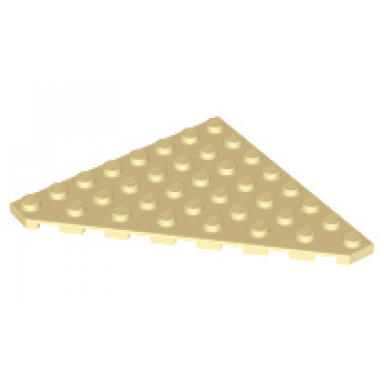 tan wedge plate 8 x 8 cut corner