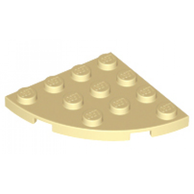 tan plate round corner 4 x 4