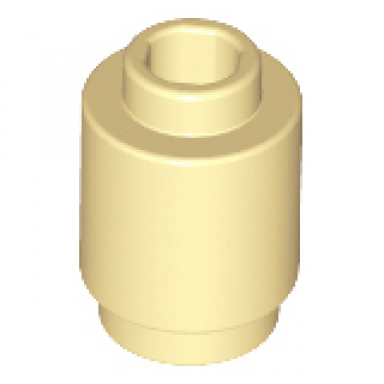 tan brick round 1 x 1