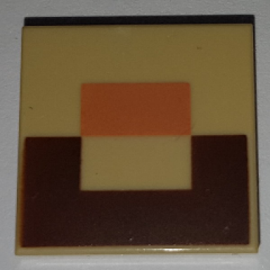 tan tile 2 x 2 with pixelated medium nougat and reddish brown pattern minecraft steve nose and mouth