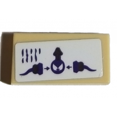tan tile 1 x 2 with dark purple and gold crossbow build instructions with writing and arrows pattern sticker - set 41193