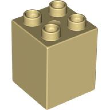 tan duplo brick 2 x 2 x 2