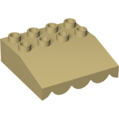tan duplo roof sloped 33 4 x 4 with awning overhang