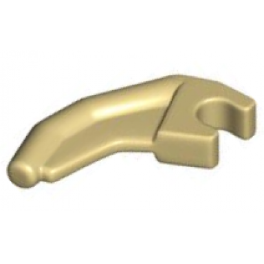 tan barb claw horn tooth with clip angled