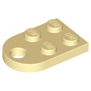 tan plate modified 2 x 3 with hole