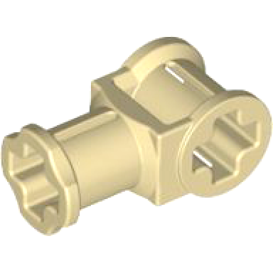 tan technic axle connector with axle hole