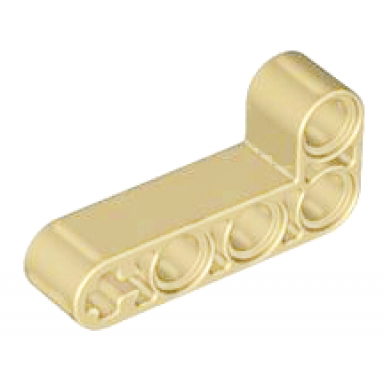 tan technic liftarm modified bent thick l-shape 2 x 4